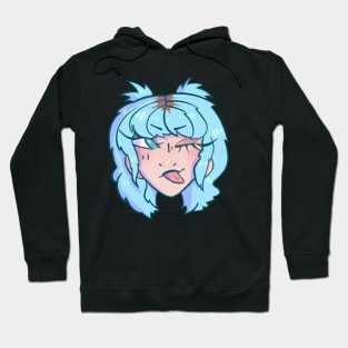 Blue Haired Girl Hoodie